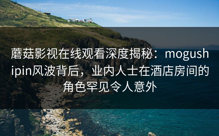 蘑菇影视在线观看深度揭秘：mogushipin风波背后，业内人士在酒店房间的角色罕见令人意外