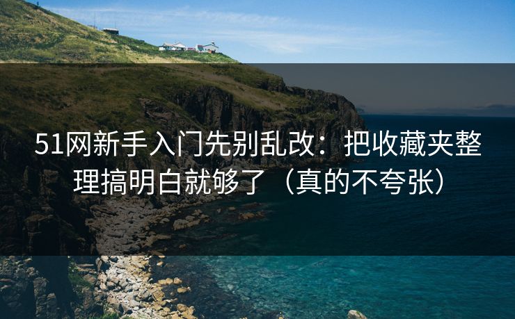 51网新手入门先别乱改：把收藏夹整理搞明白就够了（真的不夸张）